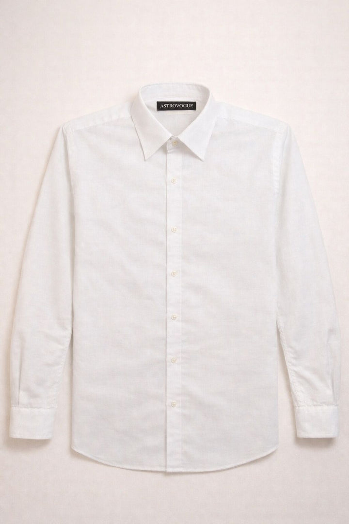 ASTROVOGUE PURE OXFORD COTTON AMERICAN THREADING White